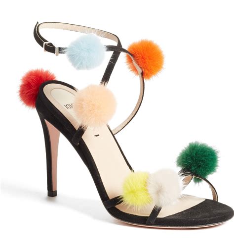 fendi pom pom heels